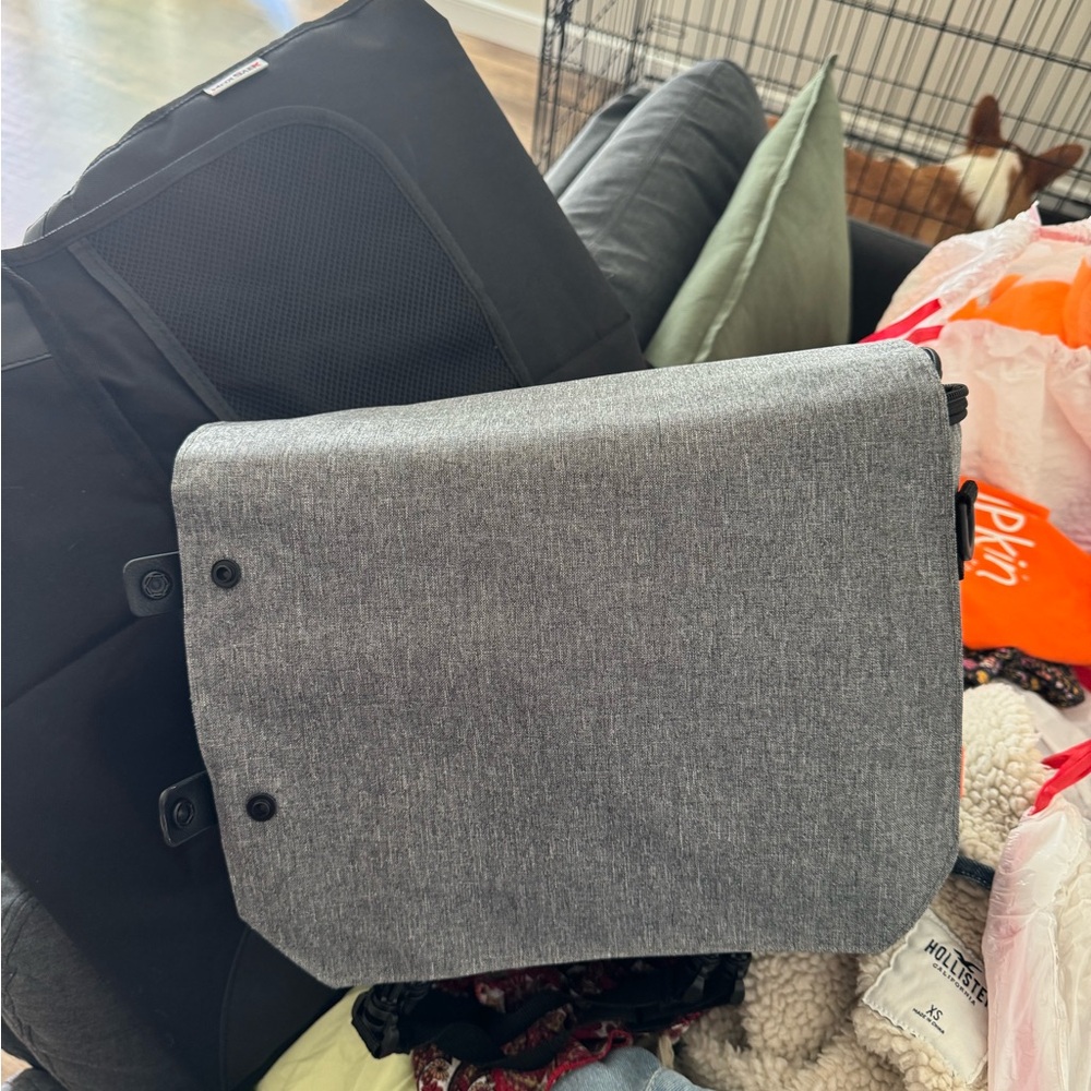 Gray baby diaper Bag